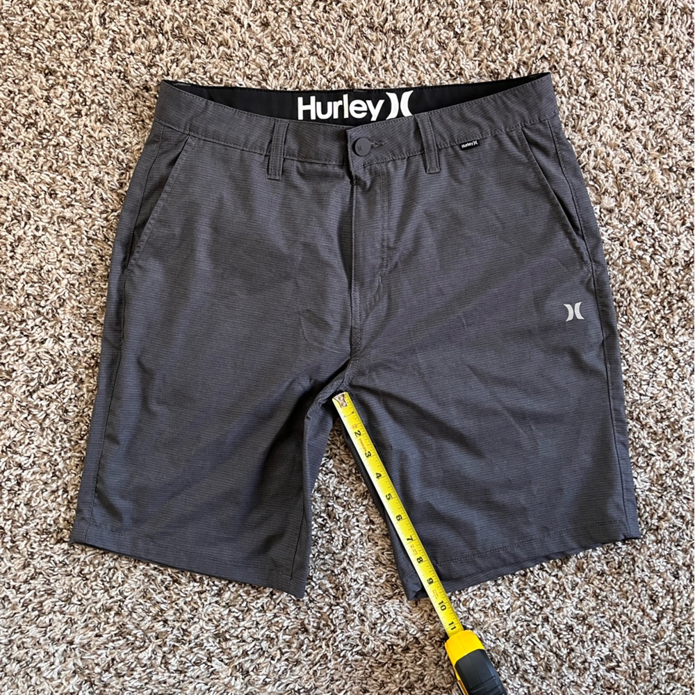 Hurley Mens Dri-FIT Hybrid Walk Shorts Charcoal‎ Grey Size 32 Heathered 9 Inseam